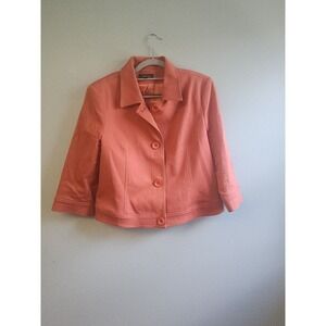 Ladies Petite Dress Coral Pink Suit Jacket‎ size 12 Korinna